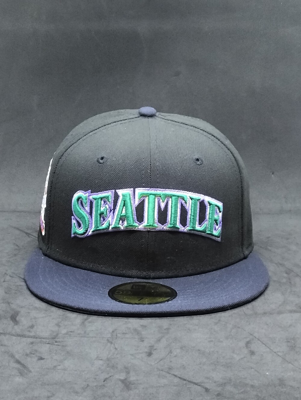 New Era 59Fifty Mens Fitted Seattle Mariners On The Field Hat Black Teal Size 7